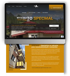 Projekt SPECMAL - widok desktop